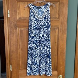 Apt. 9 Blue and White Patterned Dress